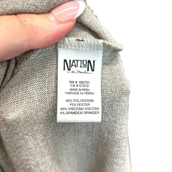 Nation LTD Beige Tan Pullover Sweatshirt Top Size Medium - Picture 7 of 8